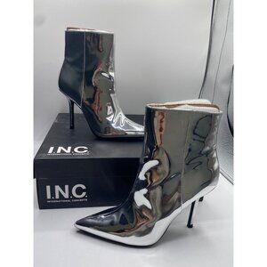 I.n.c. International Concepts Womens Silver Holand Pointed Toe Dress Booties NWB